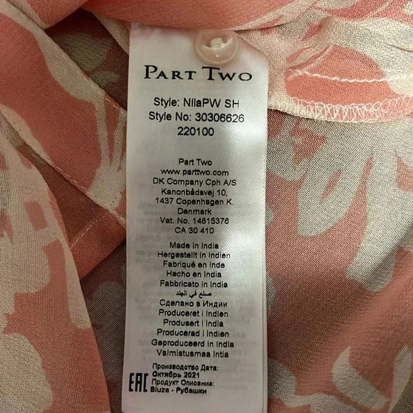 Part Two Nila Long Sleeve Ruffled Blouse Floral - Picture 13 of 16